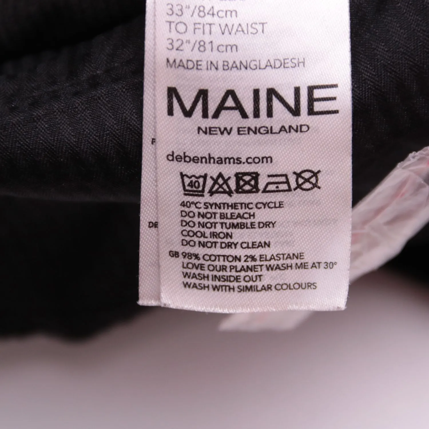 Чёрные брюки Maine New England из вельвета, размер 48 (M)